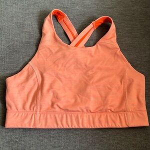 OUTDOOR VOICES orange high neck sports bra size small